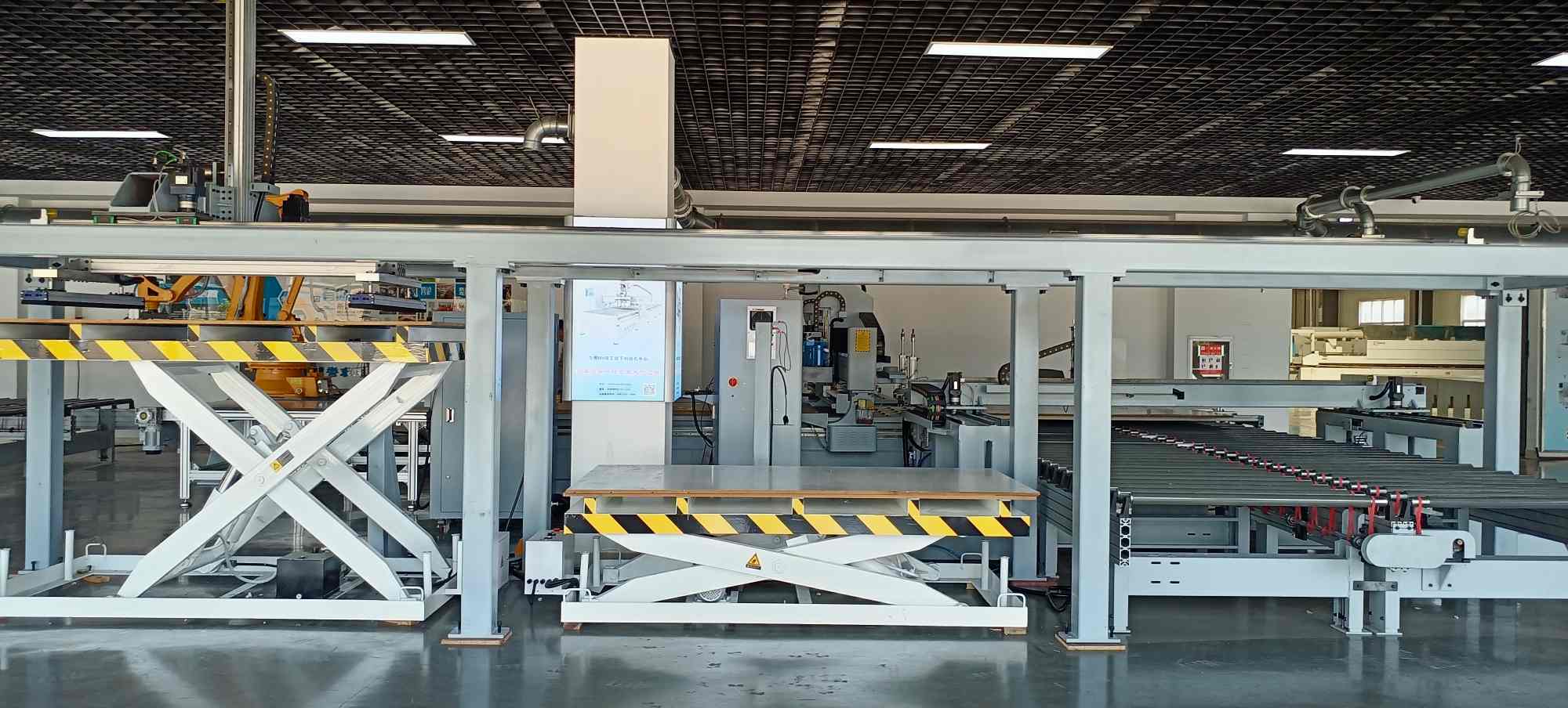 MD-8AL (1+2) Línea de producción de muebles a medida con paletización robótica