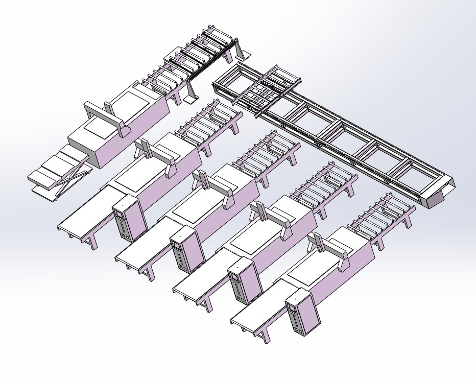 Línea de producción de muebles de panel M20(1+4)